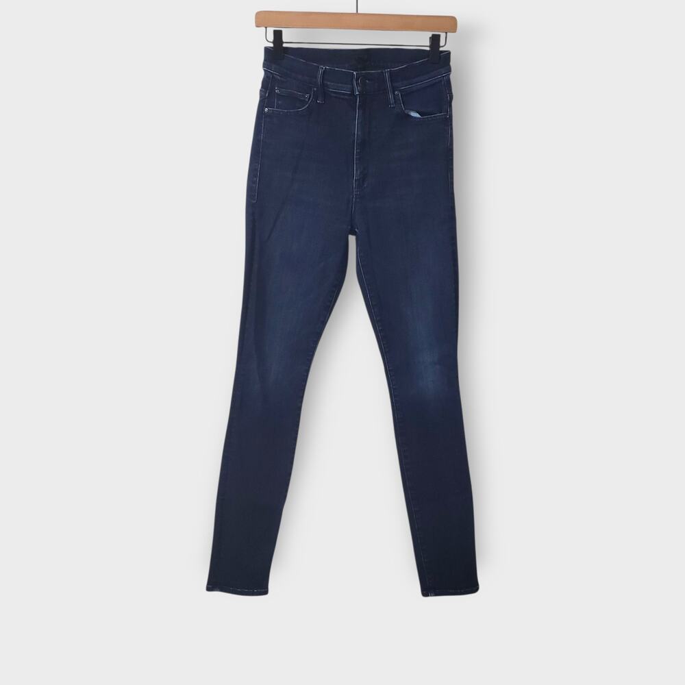 Mother The Super Swooner Jean "Howling At The Disco Ball" Dark Blue Wash Sz 27